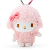 This adorable keychain features My Melody's sidekick, My Sweet Piano, the cute and bubbly character from Sanrio, in a soft mini plush form. With her sweet smile and pink bow with coordinating heart clasp, she’s ready to bring a note of joy to your keys, bag, or backpack.